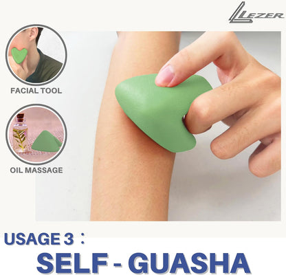 LEZER Trigger Massage Point, Manual Massage Ball, Muscle Knots Relief Tool, Myofascial Release, Physical Therapy, Deep Tissue Back Massage, Plantar Fasciitis, 2.9 in x 2.1 in (Green)