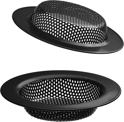 2 pcs Heavy Duty Stainless Steel Slop Basket Filter Trap, 2.75" Top / 1" Mesh Metal Sink Strainer,Perfect for Kitchen Sink/Bathroom Bathtub RV Wash Basin Floor Drain Balcony Drain Hole