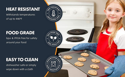 Silicone Kitchen Stove Gap Covers, Kitchen Counter Gap Anti-Slip Non-Tacky Filler Seals Spills Between Counter, Stovetop, Oven, Washer, Heat-Resistant，Set of 2 (21 Inches, Black) by liboyixi