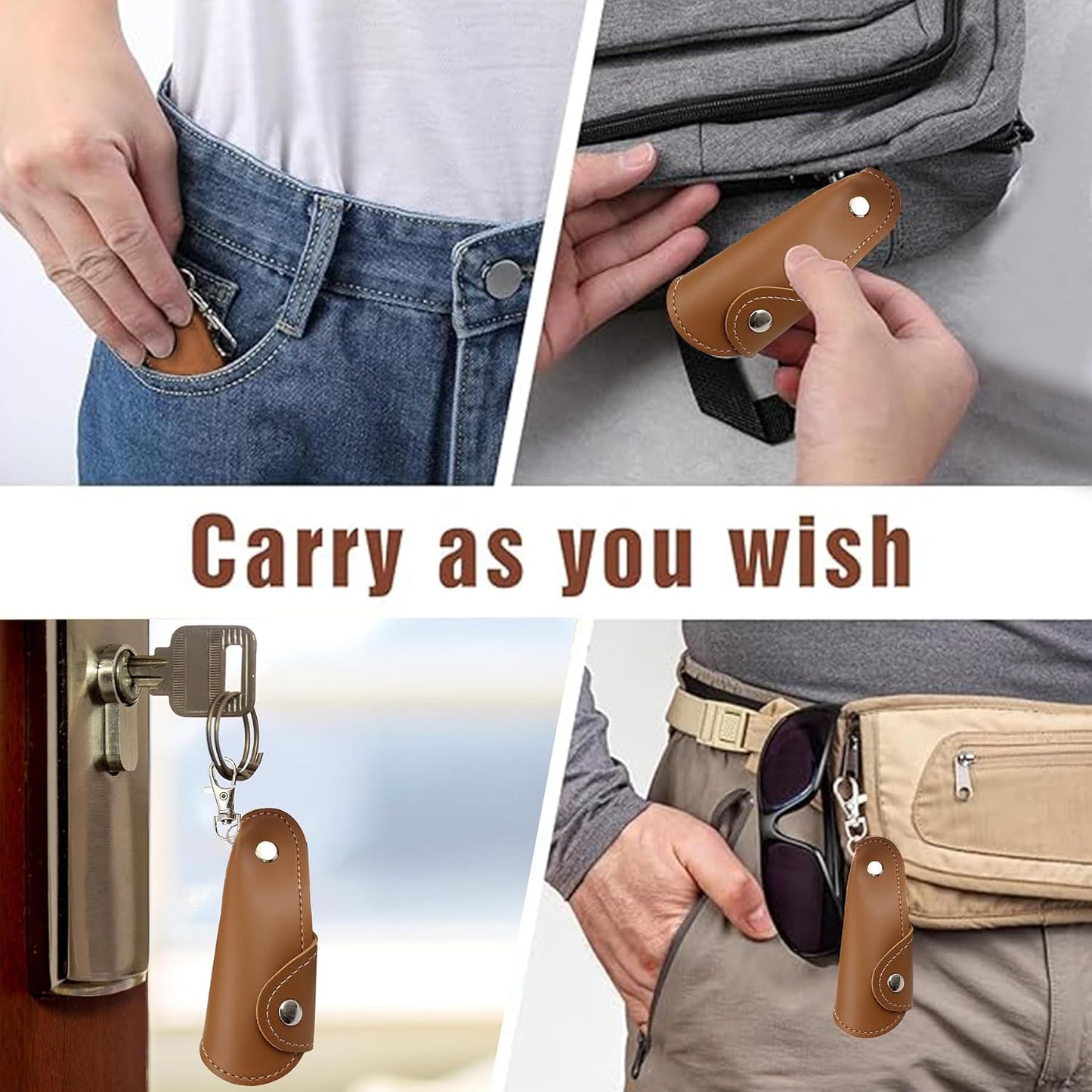 Metal Shoe Horn with Holster, 1 Pc Foldable Shoe Horn with Keychain, Travel Mini Stainless Steel Shoe Spoon