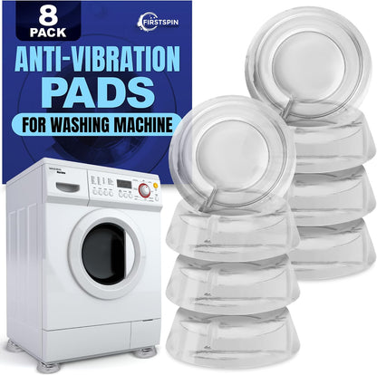 Anti Vibration Pads for Washing Machine – 4 Pack Silicone Washer Anti Vibration Pads Stabilizer Feet, Fits Round Feet up to 1.65”, Shock & Noise Reduction Washing Machine Pads