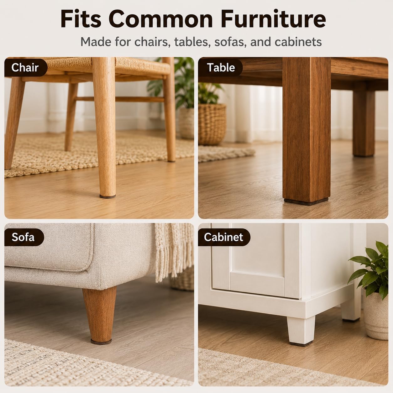 Felt Furniture Pads, 104 Pcs Self Adhesive Floor Protectors for Chairs | Protects Hardwood Floors from Scratches, Reduces Noise, Fits Furniture Feet, Tables, Cabinets & Sofas – 104 Pcs Mixed Sizes