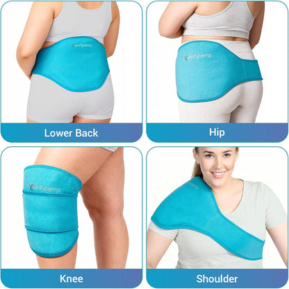 Comfytemp Ice Pack for Back Pain Relief, 2Pcs, Sciatica Ease Brace Reusable