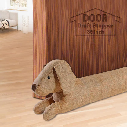 SWISSELITE 36 Inch Under Door Stopper, Decorative Door Noise Blocker | Weighted 3.2 Pounds Animal Air Draft Stopper Soundproof Energy Saver for Door & Window