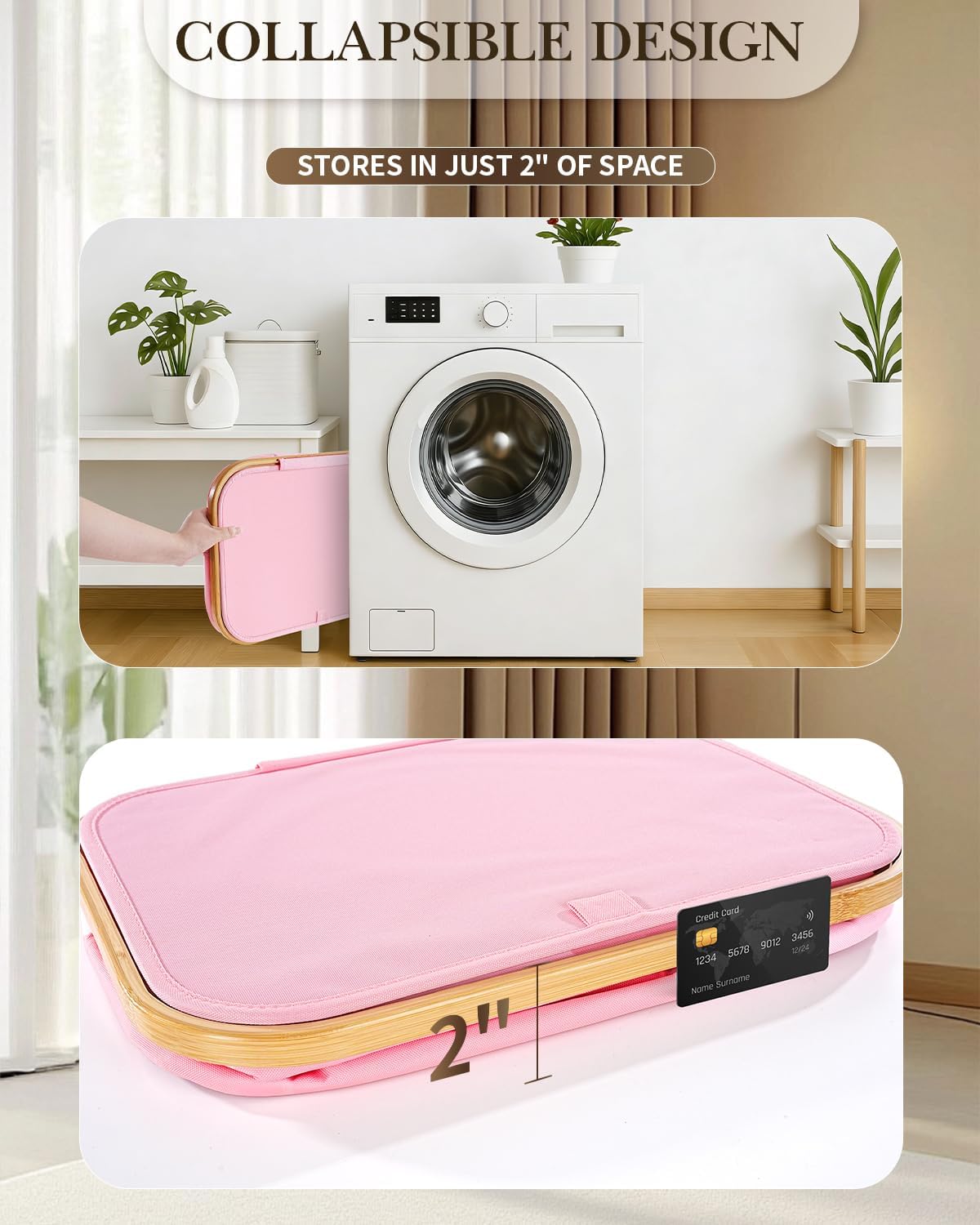 Double Laundry Basket with Wheels and Lid, 150L Clothes Hampers for Laundry | Large Laundry Hamper with 2 Sections & Removable Liner Bags, Rolling Dirty Clothes Basket for Bedroom Bathroom Dorm College