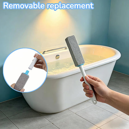 Btolin 2 Pack Pumice Stone Toilet Cleaner with Handle – Heavy Duty Hard Water Ring & Limescale Remover for Toilet, Pool, Tub, Sink – No Scratches, Chemical-Free, Ergonomic