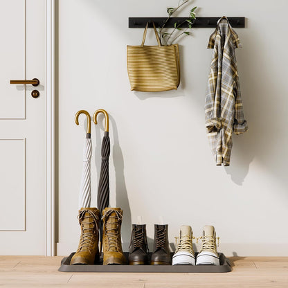 Rubber Boot Tray, Shoe Trays for Entryway, Versatile Boot Mat Tray with Raised Edge, 27.5"x16" Rubber Mat for Shoe Organizer Indoor/Outdoor Use