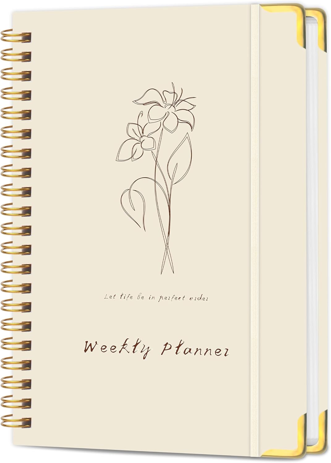 Undated Weekly Planner With Habit Tracker & To Do List 5.7 x 8.0 inch | Avoid Unfocused Busywork,Productivity Organizer,No-Bleed Thick Pages,Portable Size,Lay-Flat Spiral for Hands Free