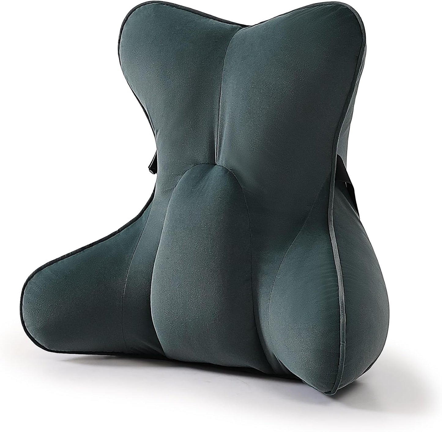 Lumbar Support Pillow(Pat. Pend) – Multi-Functional Ergonomic Back Cushion for Sofa Chair, Car Seat & Sofa, Reading Pillow with Firm Multi-Zone Support to Relieve Lower Back Pain, Misty White