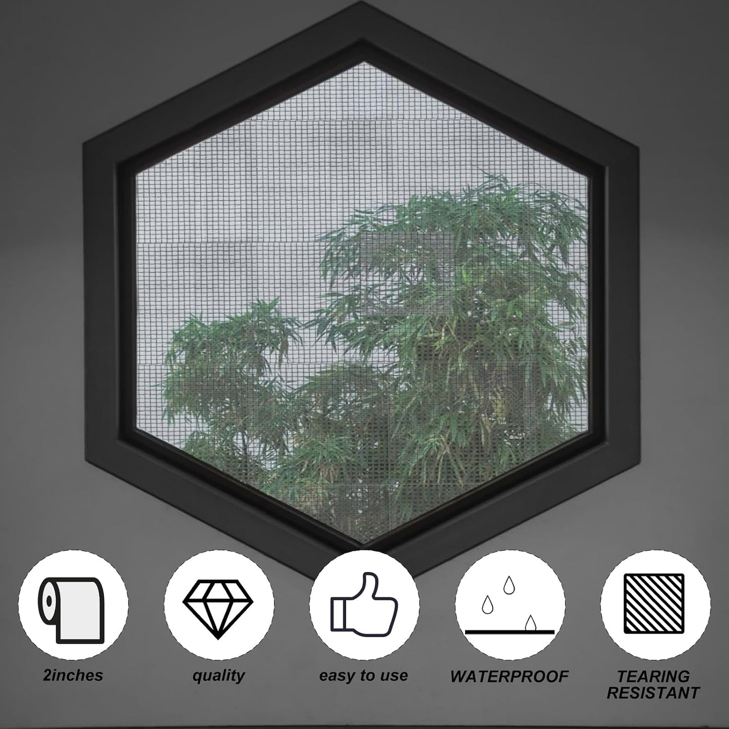 Window Screen Repair Tape Mesh Repair, Screen Mesh Patch Repair Kit | Strong Adhesive Fiberglass Screen Patch Repair Kit, Window Screen Repair Kit for Tent Net Windows Screen Repair,1.96"x32.8 ft