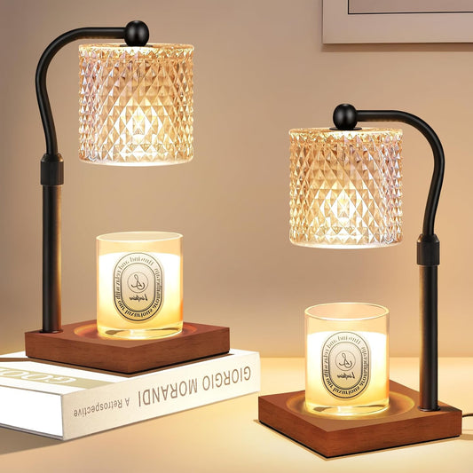 Candle Warmer Lamp with Timer Dimmer Adjustable Height, Mothers Day Gifts for Mom, Birthday Gifts for Women, House Warming New Home Decor, Electric Wax Warmer for Jar Candles, Gold