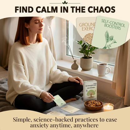 Meditation Cards for Anxiety Relief - Daily Affirmation Cards for Women