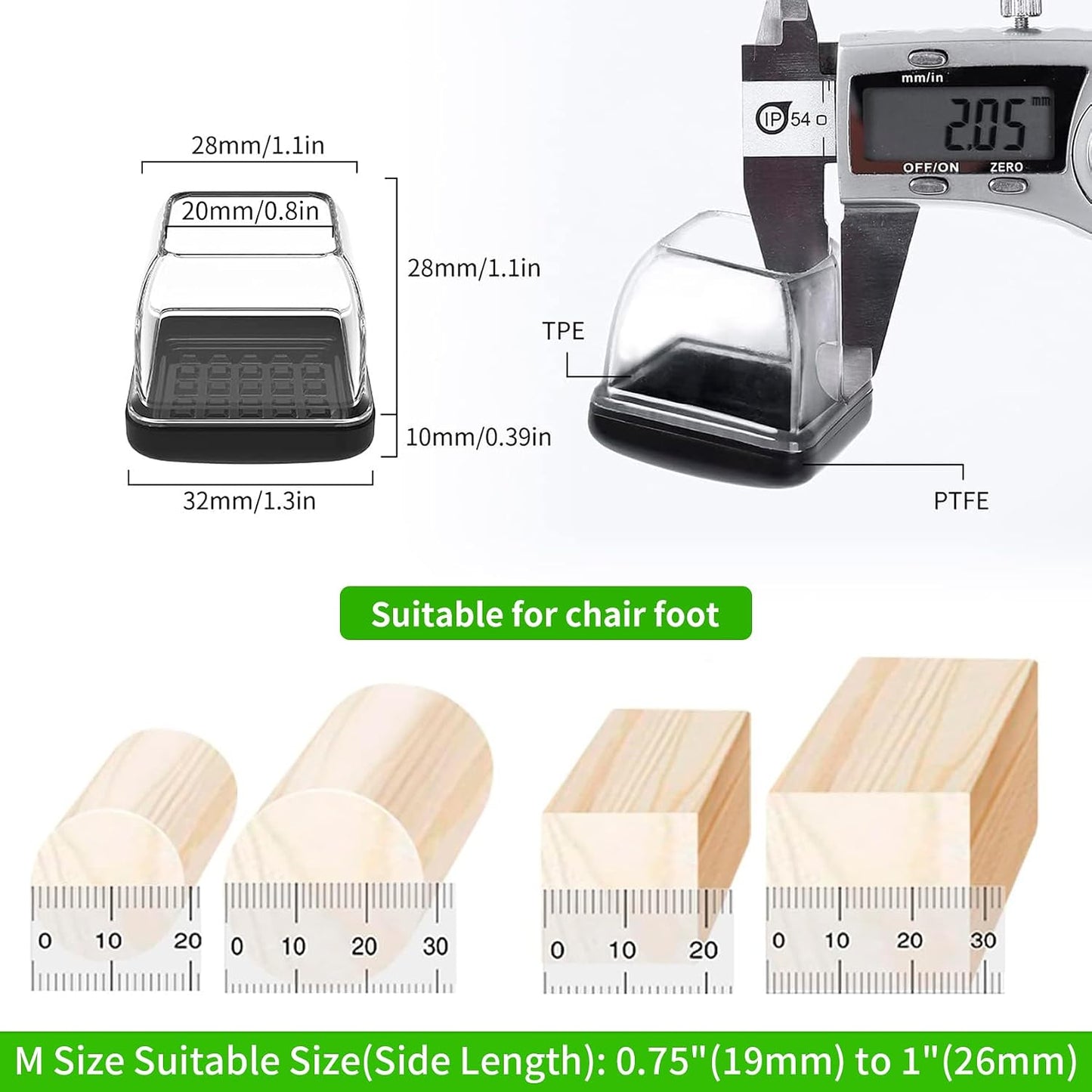 Chair Sliders for Carpet, 16PCS Furniture Sliders for Carpeted Floors & Hardwood Floors, Round Chair Glide Pads for Quickly and Easily Moving Furniture, Protect Floor(Clear, Fit 0.75"-1.1") | Chair Glides for Carpet & Hardwood Floor, Furniture Slides