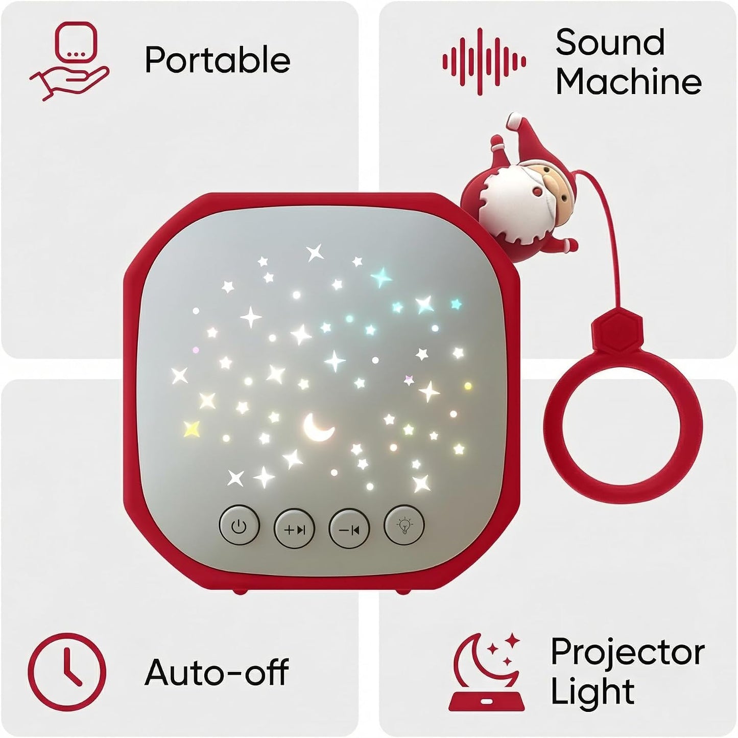 White Noise Sound Machine Baby with Star Projector | Portable Sleep Aid Lullaby Music for Baby Sleeping | Soothing Sound Machine for Nursery, Car Travel, Bedroom Crib, Kids Gifts (Puppy)