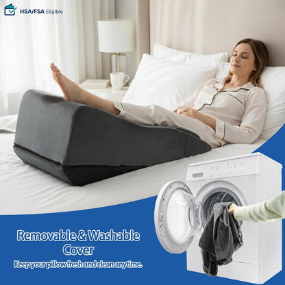 Adjustable Height Leg Elevation Pillows for After Surgery, Single Leg