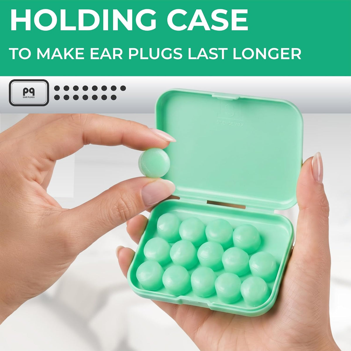 Peace&Quiet PQ Silicone Ear Plugs for Sleeping - 15 Wax Earplugs for Sleep and Swimming Ear Plugs, Soft Ear Covers for Sleeping and Water, Noise Cancelling