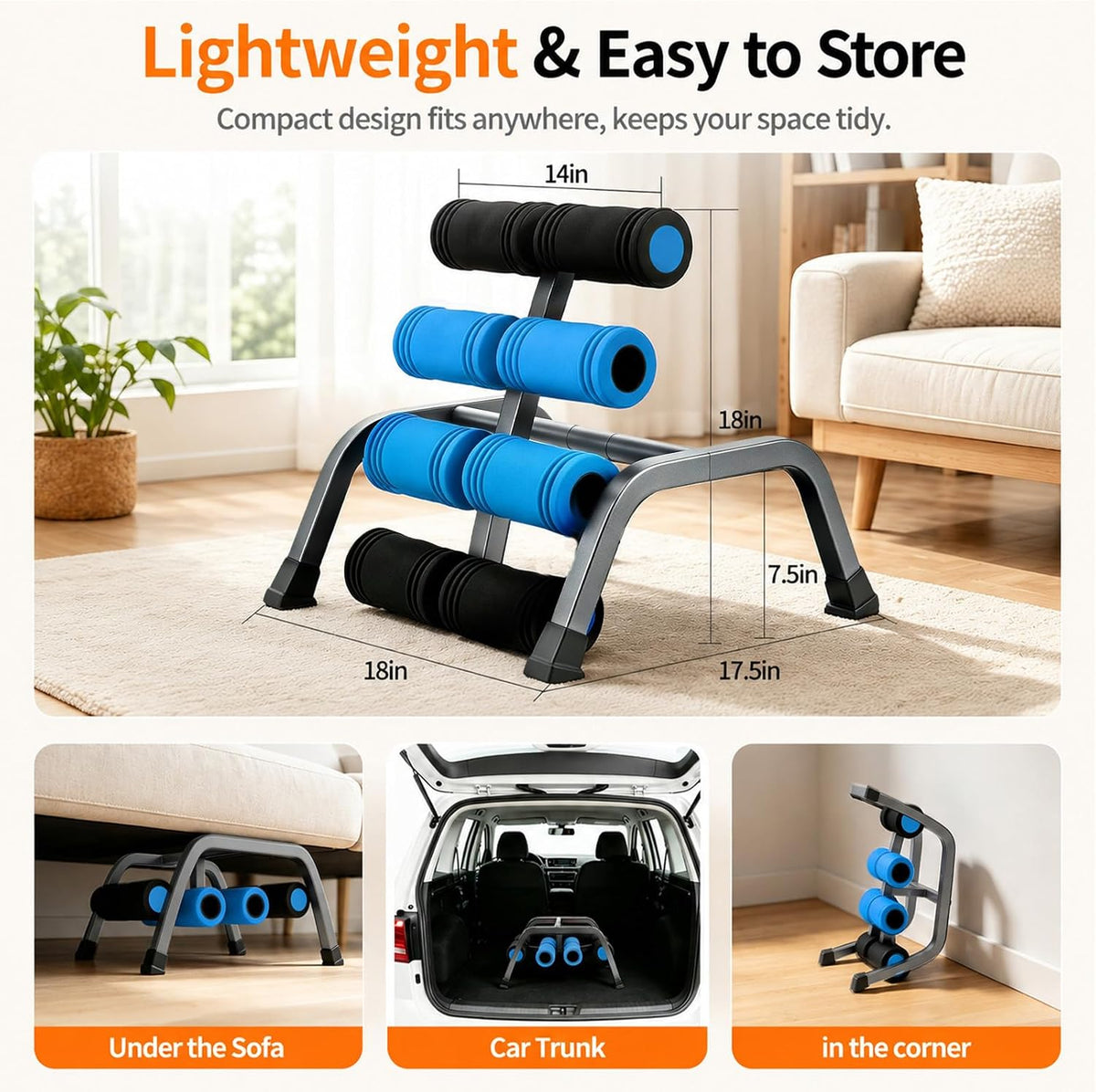 Mini Inversion Table, Spinal Decompression Table Rollers