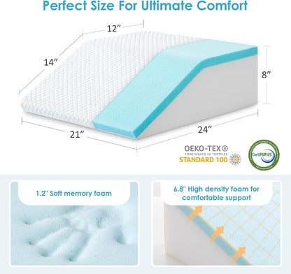 Cozymaker 10-inch Adjustable Leg Elevation Pillows for Swelling Pain Relief