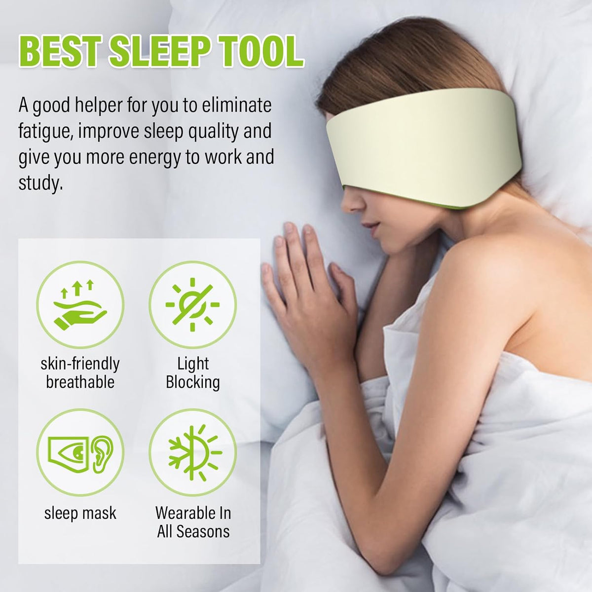 Sleep Mask & Earmuffs for Sleep - 2 in 1 Ear & Eye Mask with Ear Plugs