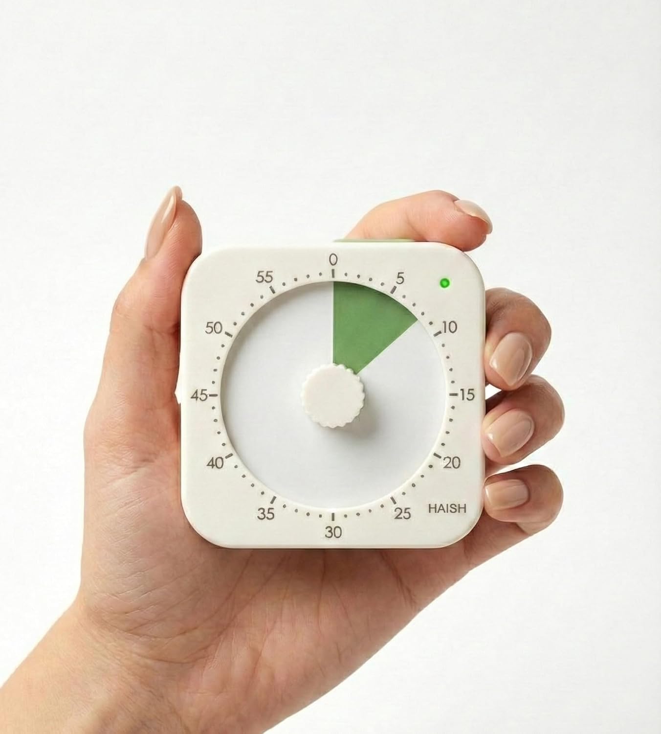 60 Minute Visual Timer for Kids - Premium Countdown Timer with Magnetic Back & Pause Function, Silent Operation for Classroom Teaching Home, Time Management Tool(Batteries Included) (Green)