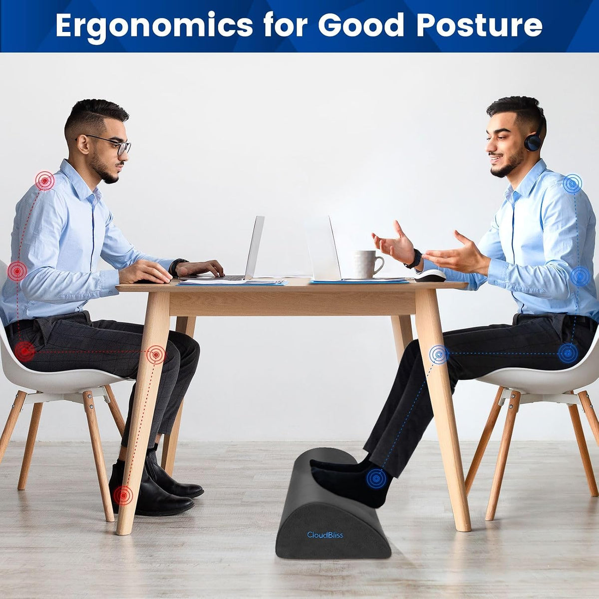 Foot Rest for Under Desk at Work, Foot Stool for Office, Footrest, Black