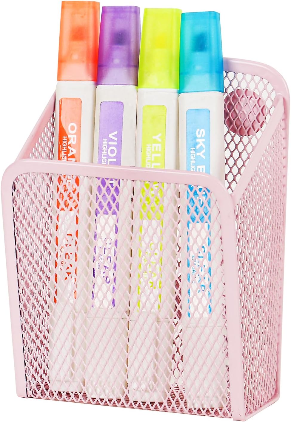 UCYCAZ Magnetic Pen Holder,Single Magnetic Pencil Locker Holder Organizer | Strong Magnets Mesh Marker Holder,Locker Accessories,Writing Utensil Storage Organizer,Pen Basket for Whiteboard,Refrigerator