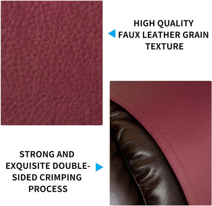 Non Slip Recliner Headrest Protector Washable Faux Leather Headrest Covers for Recliner Chair Waterproof Couch Head Rest Covers for Sofa,Furniture,Office Chair,Theater Seat