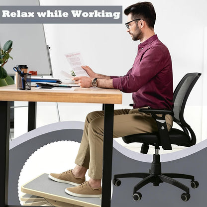 Balance Board Wooden Wobble Board for Adults Anti-Slip Board for Physical Therapy & Core Strength, Ideal Balance Board for Standing Desk with Ankle Support