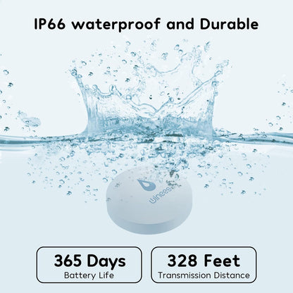 WiFi Water Leak Detector for Home, 3 Pack Water Sensors | with 100dB Adjustable Alarm, Leak Alert Email&SMS Notification, 200M Transmission for Basement, Bathroom, Laundry, IFTTT