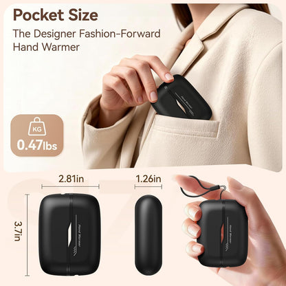 DIGIX Hand Warmers Rechargeable 2 Pack, 6000mAh Electric Hand Warmers with 5 Temps & LED Display, Magnetic Portable HandWarmers for Camping Hunting with AI Smart Chips, Gifts for Men Women