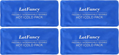 LotFancy Gel Ice Packs, 2pc Reusable Hot Cold Pack for Therapy, Heating Cooling Gel Pad, Pain Relief for Face, Head, TMJ, Wisdom Teeth, Oral Facial Surgery, Sport Injuries, Migraine, Muscle Joint