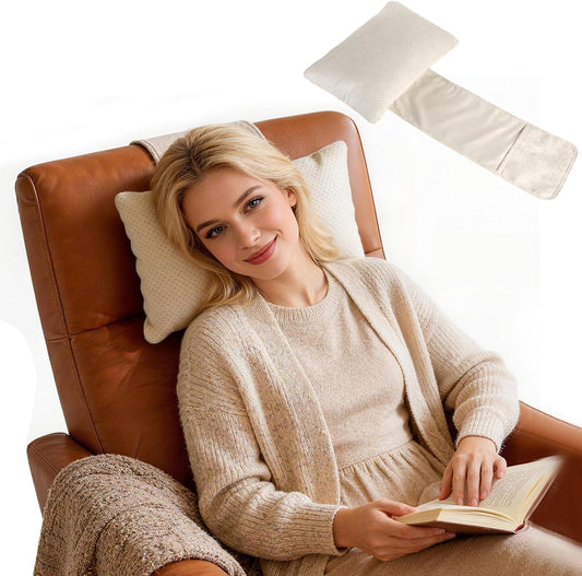 KINIVA Dual-Layer Ultra-Suede Neck Support Pillow for Recliners, Sofas & Office Chairs - Breathable Mesh, Removable Cover, Orthopedic Cervical Support for Pain Relief (Grey)