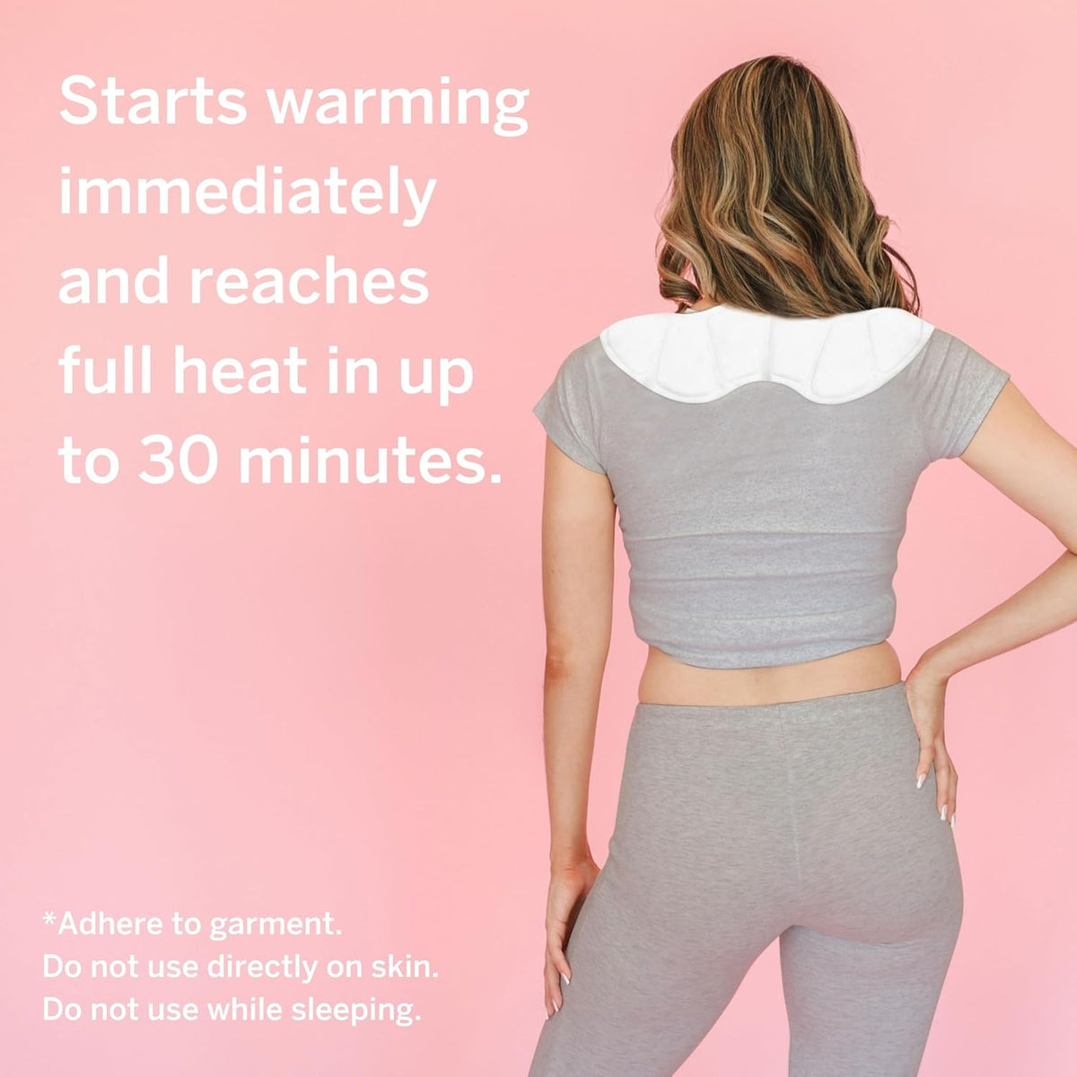 Pixie Heating Pad for Neck & Shoulder Pain Relief – Air Activated Heat Therapy for Muscle Tension, Upper Back Comfort, Custom Fit Contoured Warming Pads – Adhesive Wearable Heat Wrap