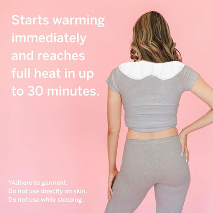 Pixie Heating Pad for Neck & Shoulder Pain Relief – Air Activated Heat Therapy for Muscle Tension, Upper Back Comfort, Custom Fit Contoured Warming Pads – Adhesive Wearable Heat Wrap