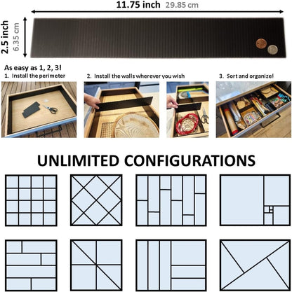 DRAWER DADDY - The world's most customizable drawer organizer. | Adjustable drawer dividers for any size drawer. Custom DIY grid organizer for kitchen, bathroom, desk, and more.