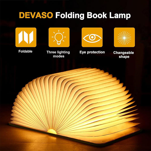 QXMGCBOK 3D Elk Embossed Deer Book Lamp,USB Rechargeable 3 Color Kids Night Light,LED Book Lights Multicolor Gifts for Baby Boys Girls Children Toddlers,Room Decoration (Mini Book Light)