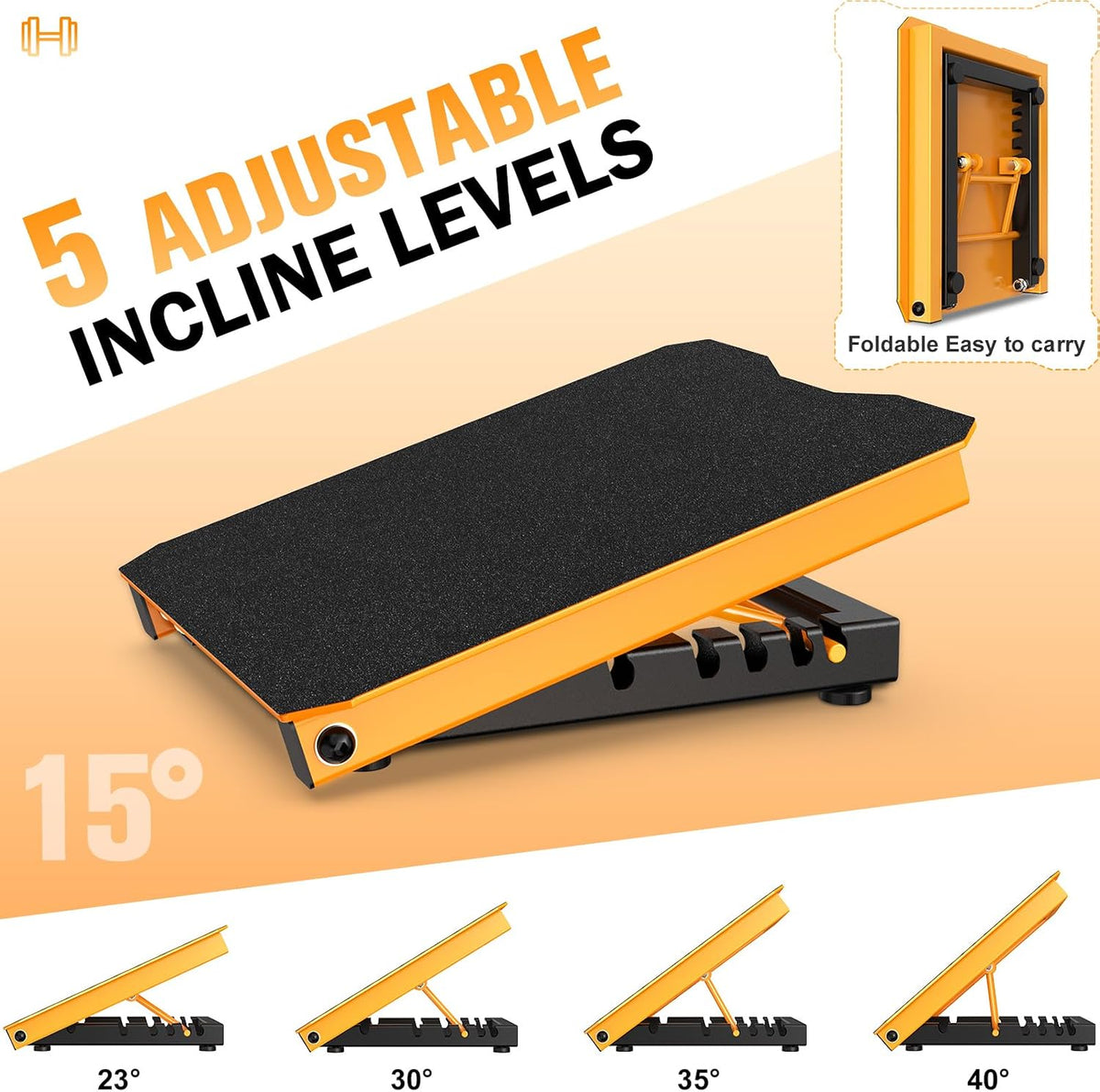 Metal Slant Board Calf Stretcher for Squat, Incline Balance Board