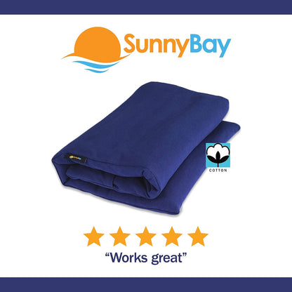SunnyBay Extra Large Heating Pad, 10x24 inch, 2.8 lb, Navy Blue