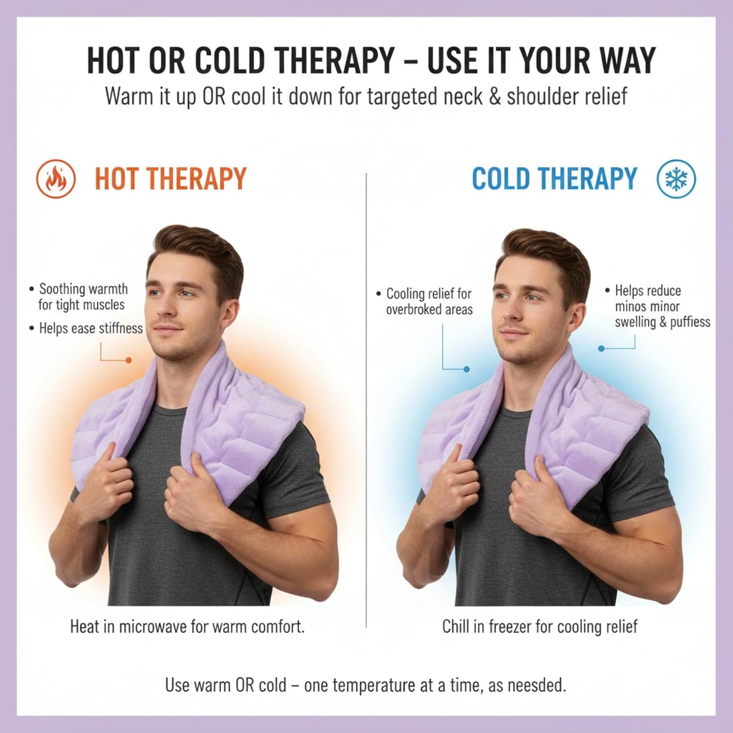 Herbal Concepts Neck Heating Pad & Shoulder Wrap | Microwave Heating Pad with 12 Herbs Aromatherapy| Cordless Heating pad, Blue