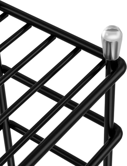 HBlife Toothbrush Holders for Bathroom, 5 Slots Silver Stainless Steel Bathroom Accessories Organizer