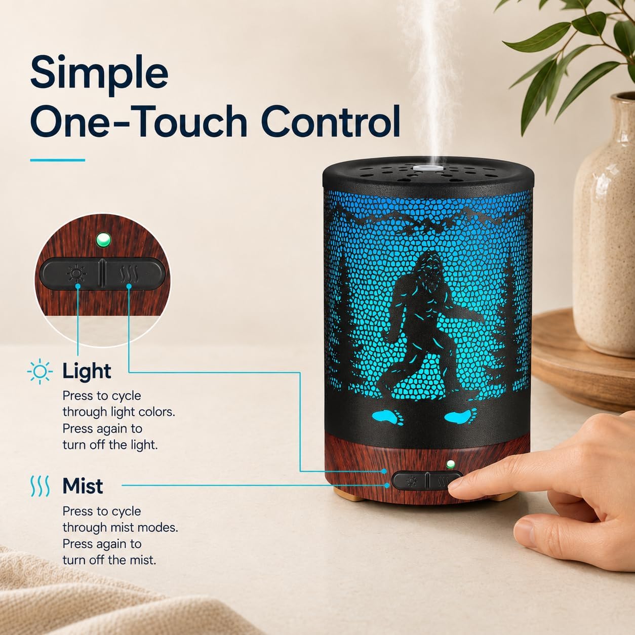 Tree Essential Oils Diffuser for Home 150ML Aromatherapy Diffuser | Birthday Gifts for Women mom,Metal Cool Mist Humidifier with 7 Colors Lights Waterless Auto Off Air Diffusers