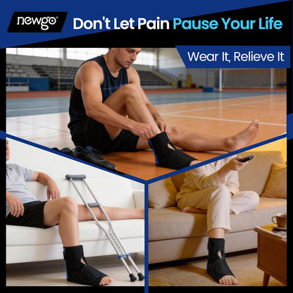 NEWGO Foot Ice Wrap, 60-Min Cold Therapy for Heel Pain & Plantar Fasciitis