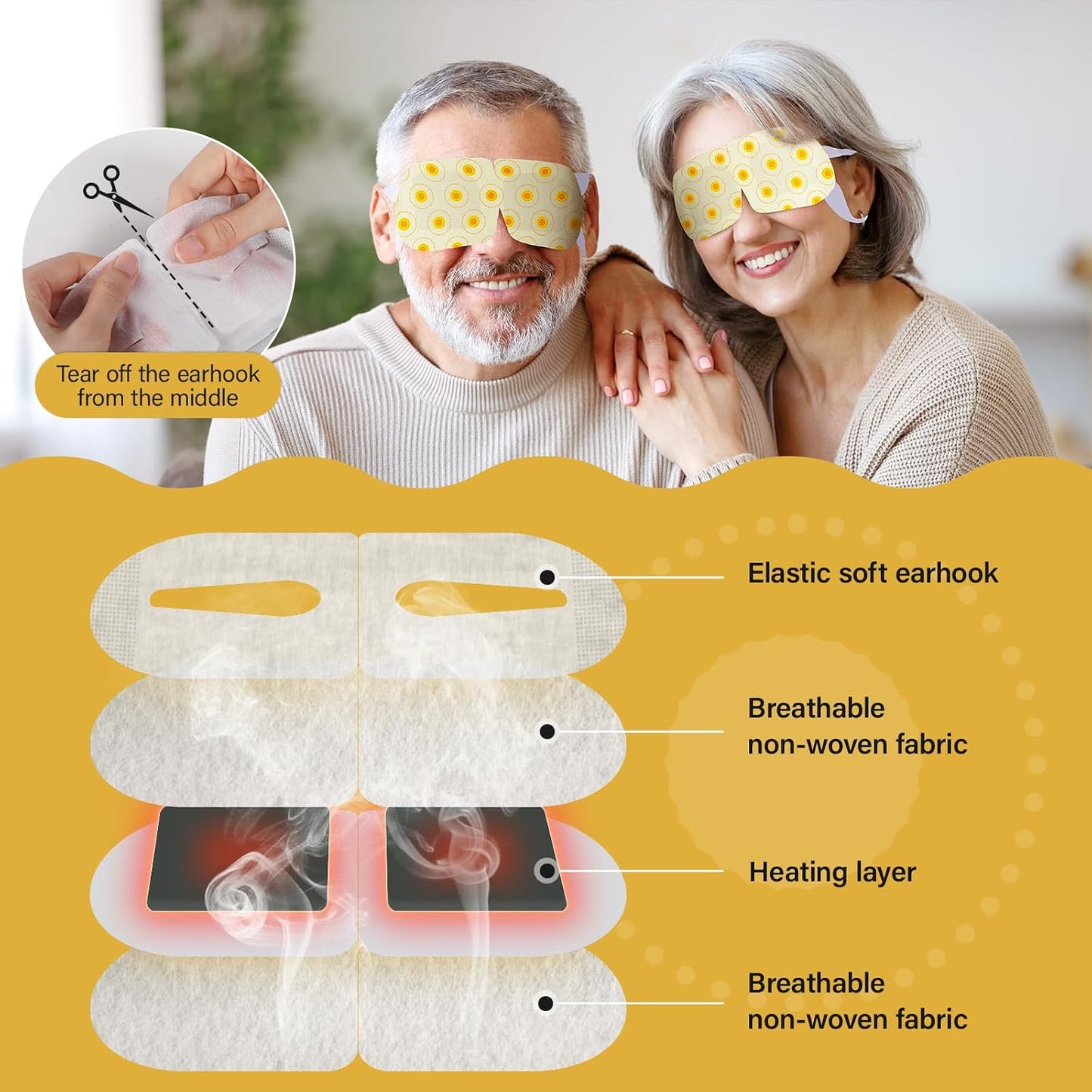 16 Packs Steam Eye Mask,Warm Eye Compress for Dry Eyes Sleep Mask,Hot Auto Heated Eye Masks Relaxing Items for Women Moist Heat for Eyes Soothing Eye Fatigue,Disposable EyeMask for SPA Essentials