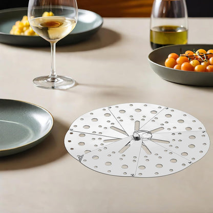 Adjustable Stainless Steel Spill Stopper Cover, Household Anti-spill Lid with Expandable Design for Kitchen Pots and Steamers