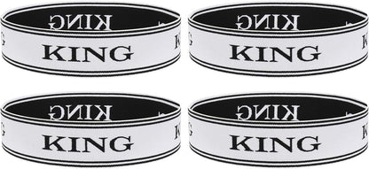Bed Sheet Organizer Bands with Hook and Loop Adjustable Sheet Organizers and Storage Label Bands for Linen Closet-Elastic Bedding Sheet Keeper Straps for Bedsheet Sets (Queen 4PCs)