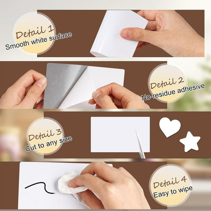 Dry Erase Labels 30 Pack 3x5Inch Reusable Whiteboard Sticky Notes Dry Erase Stickers Whiteboard Sticky Labels with Pen Tear Resistant & No Residue for Storage Bins Home Office Organization