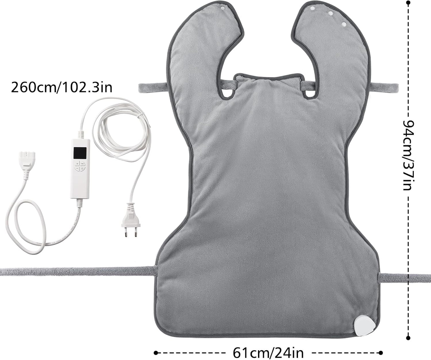 24''×37'' Heating Pad for Neck and Shoulders and Back Pain Relief | Electric Extra Large Heating Pad with 6 Temperature Settings & 4 Auto-Off Timers,Thoughtful Gift for Women, Men,The Elderly
