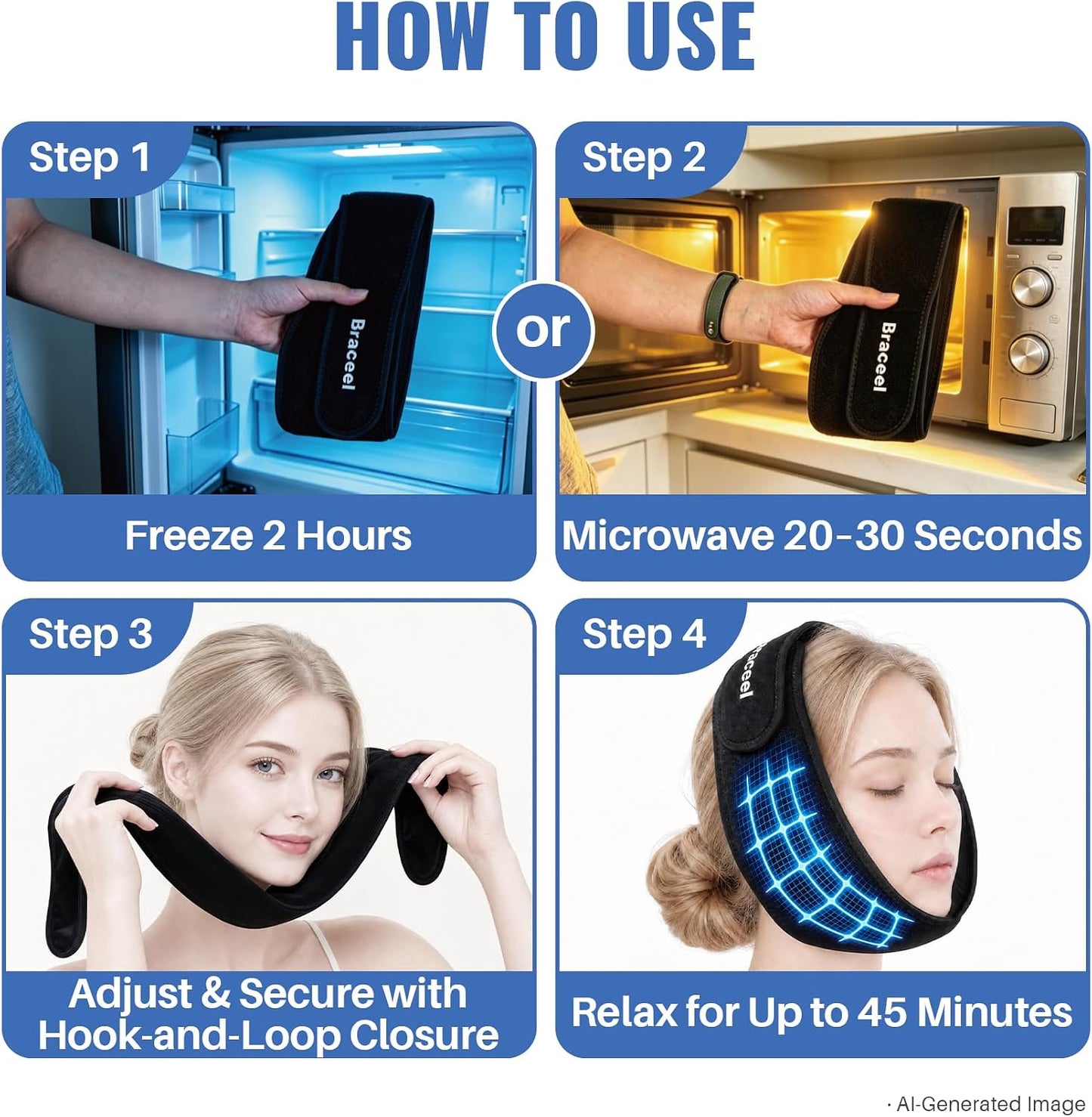 Wisdom Teeth Ice Pack Head Wrap, Jaw Face Ice Pack for Oral Surgery TMJ Relief Tooth Extraction, Reusable Hot & Cold Therapy Pack for Wisdom Teeth Removal Tonsillectomy, Pink