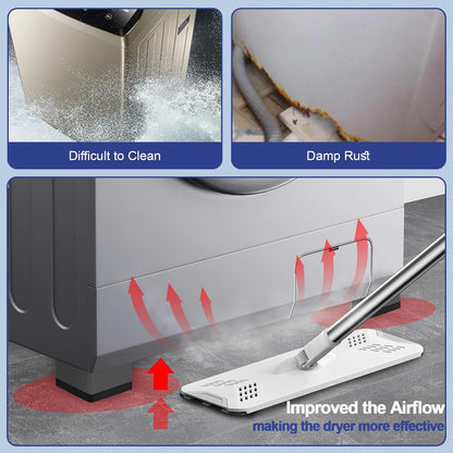 4Pcs Anti Vibration Pads for Washing Machine, Reduce Washer Dryer Moving | Washer and Dryer Pedestals,Prevents Noise Vibration Transfer, Antivibration Stabilizer Support Feet (Increase1.8in)