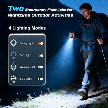 3-in-1 AI Hand Warmers Rechargeable 10000mAh 24Hrs 360° Heating | Dual Power Bank & Flashlight, Portable Pocket Heater, Outdoors Hunting Camping Accessories, Gift for Men Women
